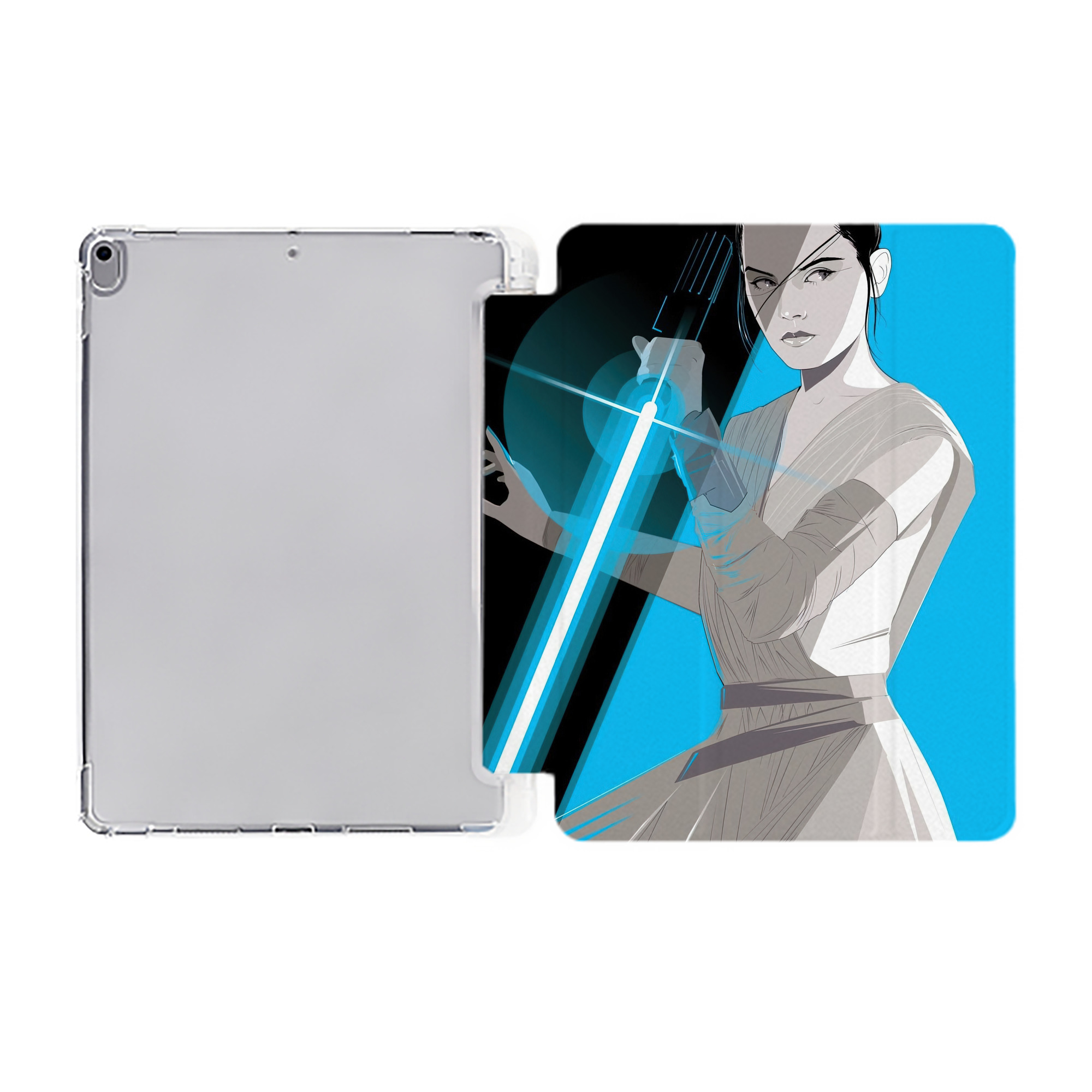 （画像用） スター・ウォーズ Star Wars IPad ケース ペン収納付き 三つ折りスタンド PUレザー×シリコン 対応機種9.5/10.5/10.9インチ